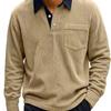 Vintage Corduroy Long Sleeve Shirt With Button Collar For Casual Mens Fashion
