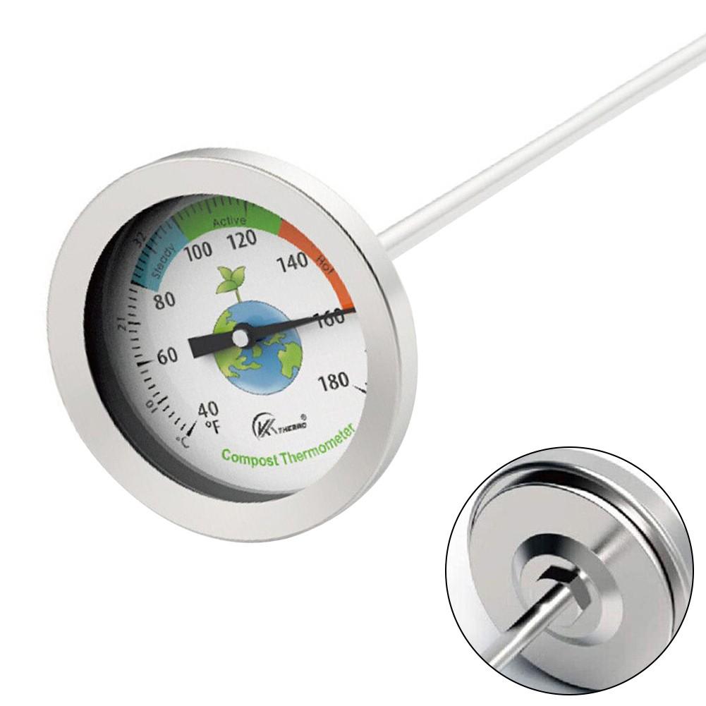 304 Stainless Steel Soil Thermometer Probe Size 5x500mm Dial Diameter 54mm