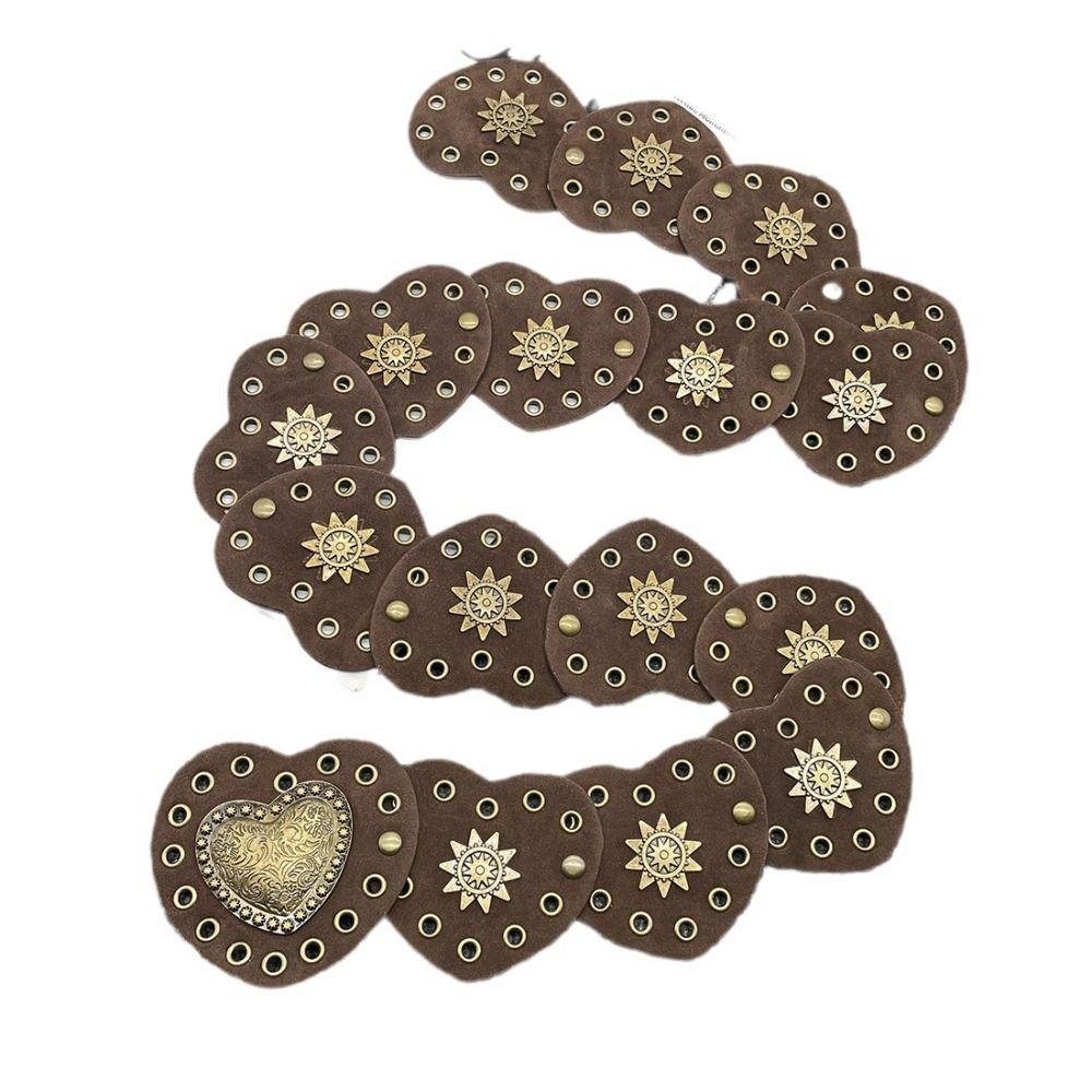 PU Dress Decoration Brown Waist Accessories Exaggerated Appearance Hollow Belts  Girls