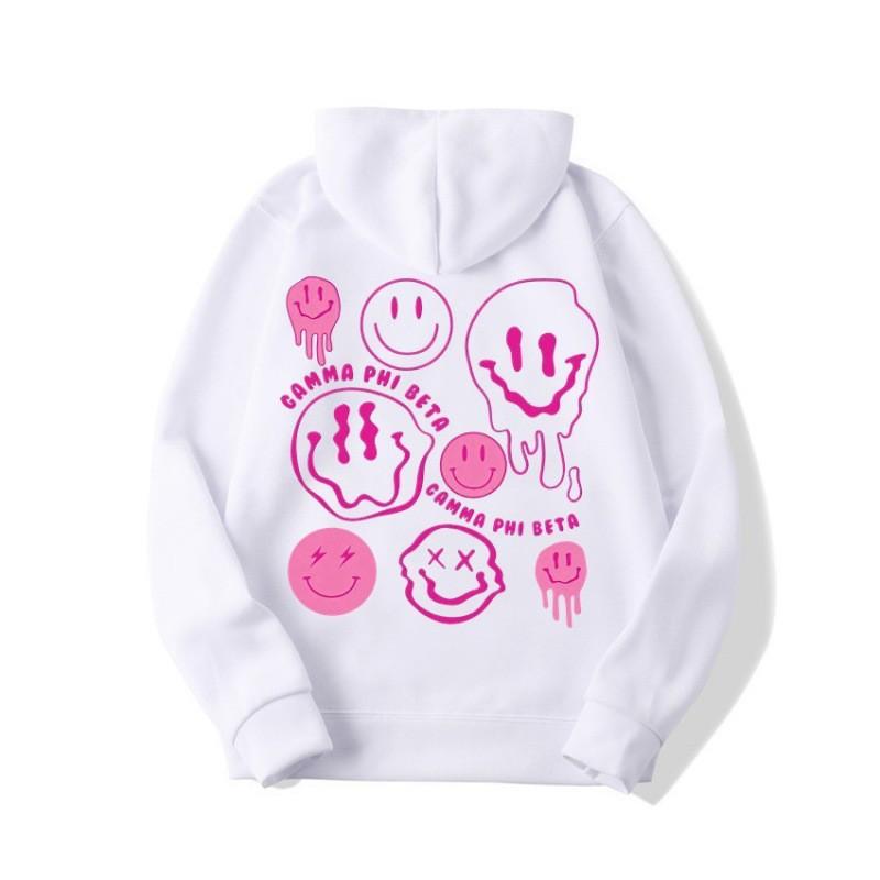Oversized Womens Hooded Sweatshirt Loose Fit Casual Graphic Letter Print Long Sleeve Top