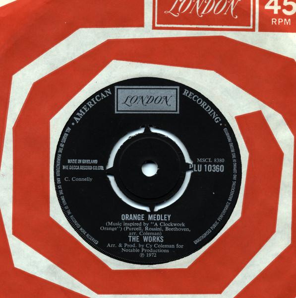 

7inch Record WORKS - Orange Medley HLU10360 London Records 1972 UK Rock Used