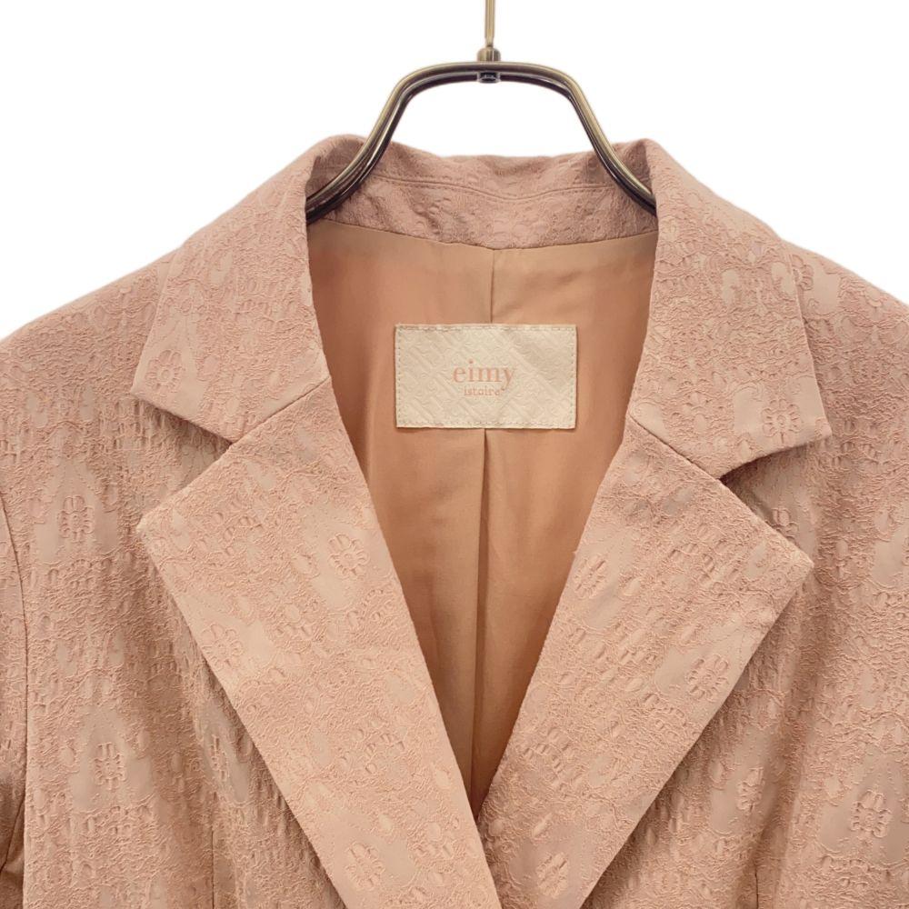Eimy Istoire Unused Floral Double Tailored Jacket FREE Pink Race Women Used