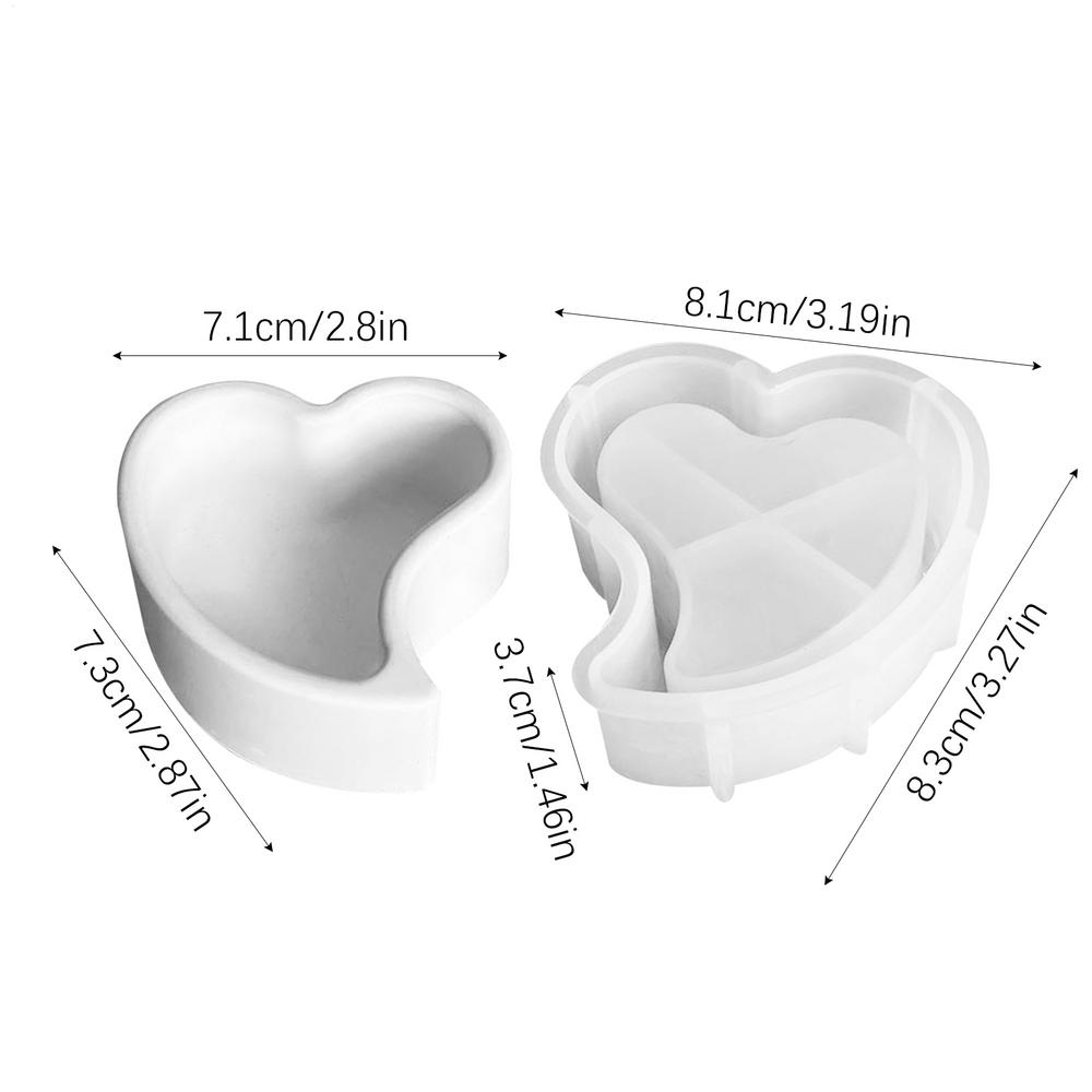 

new Heart Shaped Candle Silicone Mold DIY Handmade Soap Plaster Aromatherapy Candle Cake Decoration Mold Gift Making