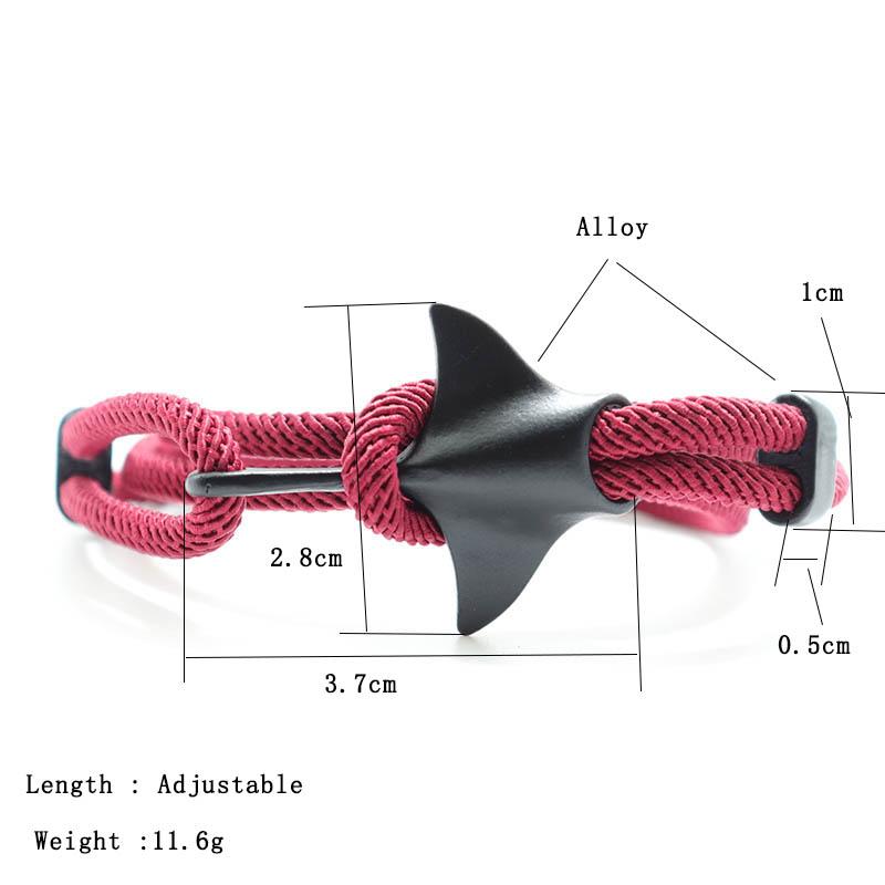 Bracciale Manta alla Moda Uomo Donna 3 Strati Regolabile Corda Animale Marino Braccialetto Accessori Protezione Ambientale Pulseras