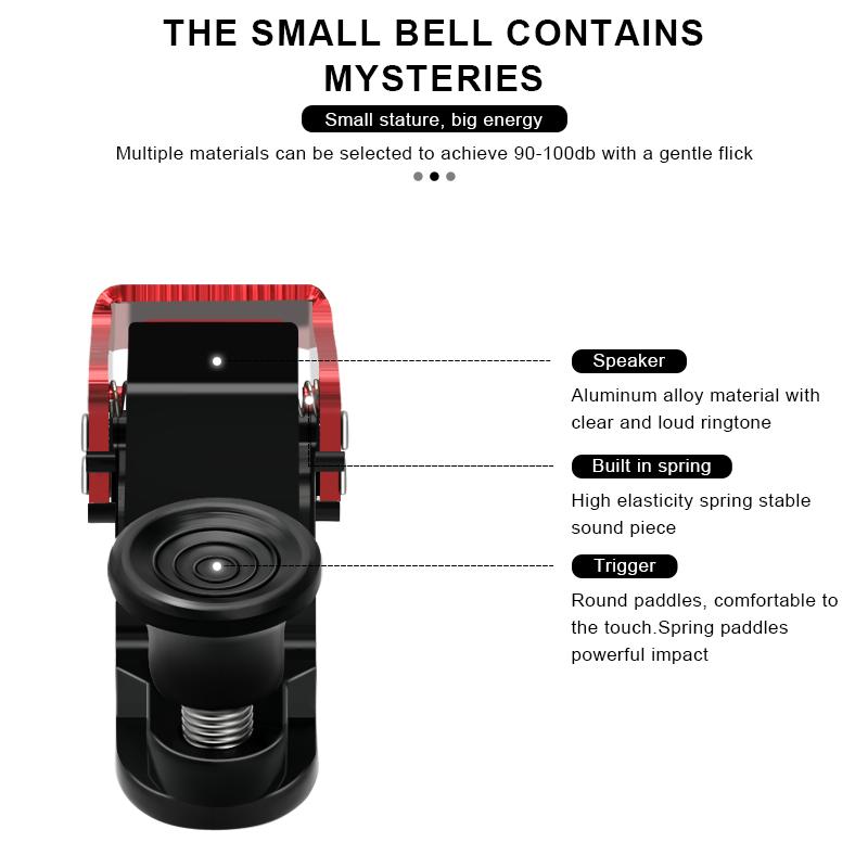 Mini Bicycle Bell 90-100dB Čistý hlasitý zvuk Zvonek na řídítka kola Odolný přenosný zvukový alarm pro bezpečné cyklistické příslušenství