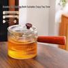 Heat-Resistant Glass Teapot with Side Handle