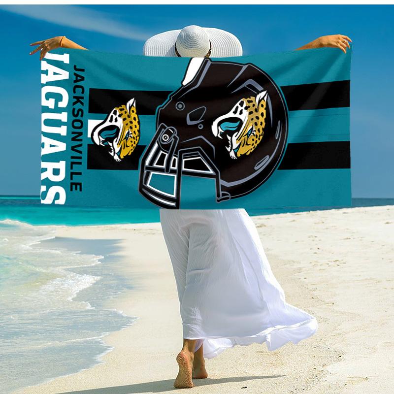 Proof Beach Towel with Jacksonville Jaguars Logo Pattern - Soft,absorbent,quick-drying,machine Washable - Perfect for Swimming,camping,bathing