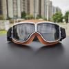 Fahrrad Motorrad Brille Winddicht Motorradhelm Brille Sonnenbrille Retro Universal Leder Retro Motorrad Zubehör