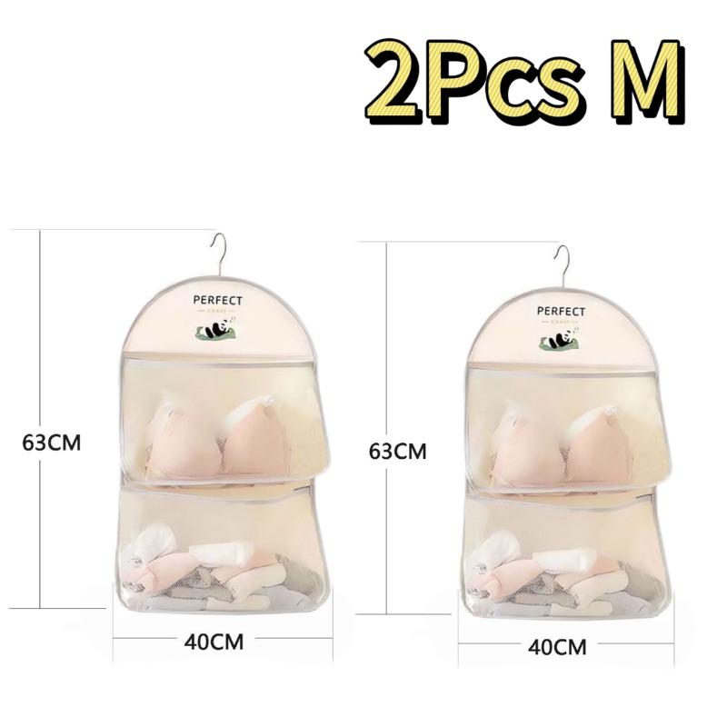 Storage Hanging Bag ,Hanging Underwear Bag, Socks, and Bra Mesh Storage Bag Wall Mounted Storage Bags, Transparent Pocket Design