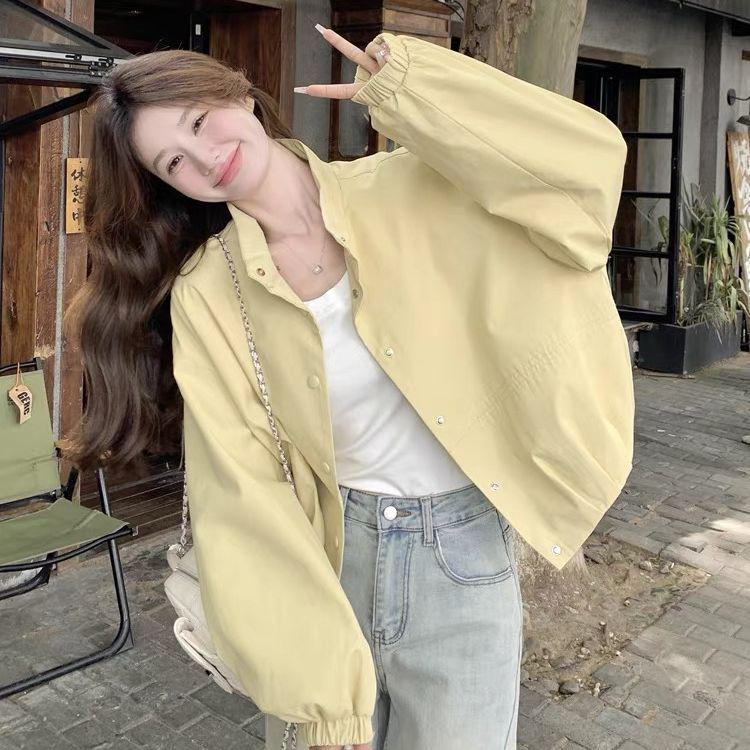 

Women s Yellow College-Style Trench Coat: Spring/Autumn 2025, Age-Reducing, Unique, Exquisite Design. 2XL