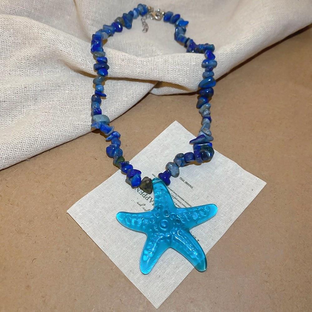 Y2K Accessories Starfish Clavicle Chain Pendant Beach Choker Fashion Starfish Necklace  Girls Gift