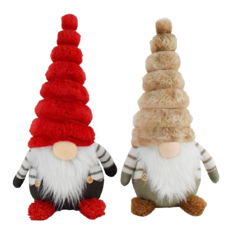 Christmas Gnomes Toy Figurine Plush Table Decoration for Holiday Gifting Dwarf Polyester Ornament for Tabletop Use
