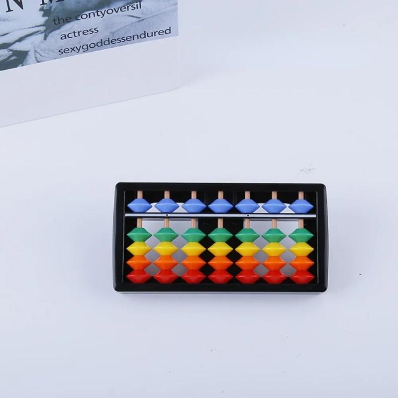 7 Digits Abacus Montessori Toy Kid's Learning Math Arithmetic Toy Chinese Traditional Abacus Educational Toys for Children Gifts