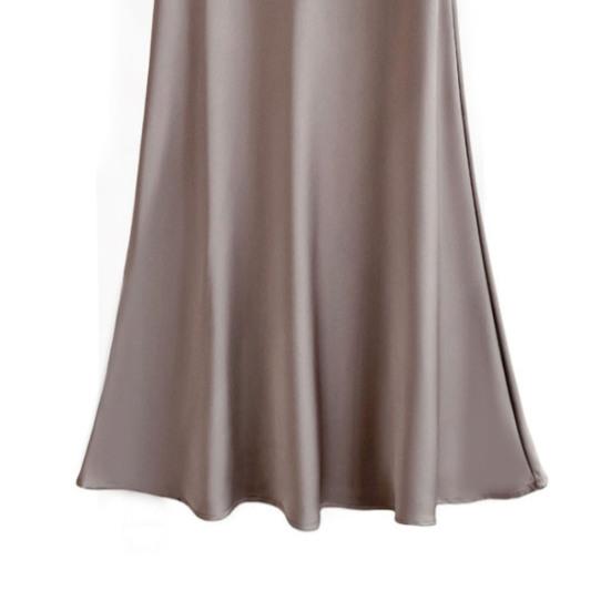 Gonna a Coda di Pesce da Donna a Vita Alta Effetto Seta Traspirante Lucida Design Snellente Gonna Maxi Lavoro Tempo Libero Abbigliamento Quotidiano