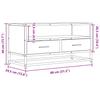 TV Stand in Smoked Oak 80 x 34.5 x 40 cm Engineered Wood and Metal