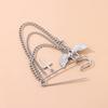 Love Lock Wing Brooch, Personalized Fashionable Chain Cross Pin Pendant