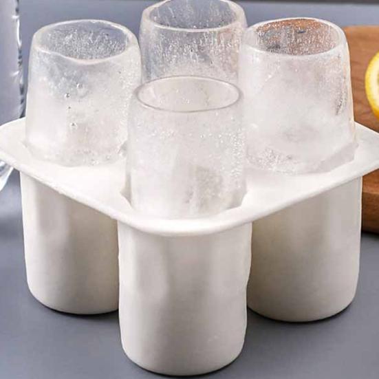 Silikonisbitsform ihålig iskoppbricka tjock långsamt smältande ismaskin för kaffe, cocktails, kalla drycker