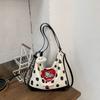 Schoolbagins niche cute polka dot puppy tote bag birthday gift commuter shoulder armpit bag crossbody backpack
