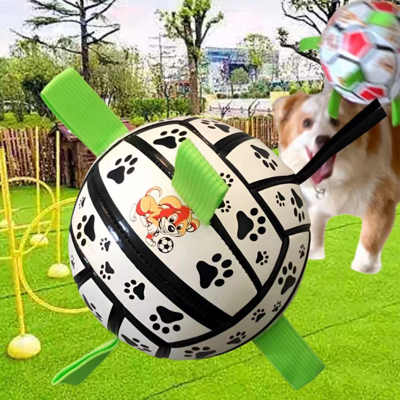

Игрушки-жевалки для собак в виде футбольного мяча - Прочные для чистки зубов и тренировок на улице для маленьких собак