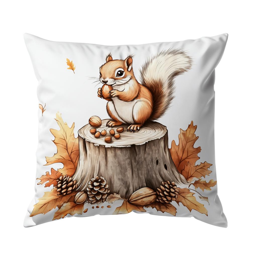 Autumn Small Animals Pillowcase Printed Polyester 45x45cm Throw Pillowcover Decorative Sofa Cushion Pillowslip Home Decor