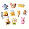 10pcs Star-Shaped Cute Cartoon Character Refrigerator Magnets - Colorful Fun Plastic Fridge Decorations