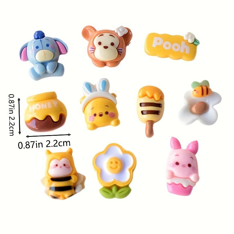 10pcs Star-Shaped Cute Cartoon Character Refrigerator Magnets - Colorful Fun Plastic Fridge Decorations
