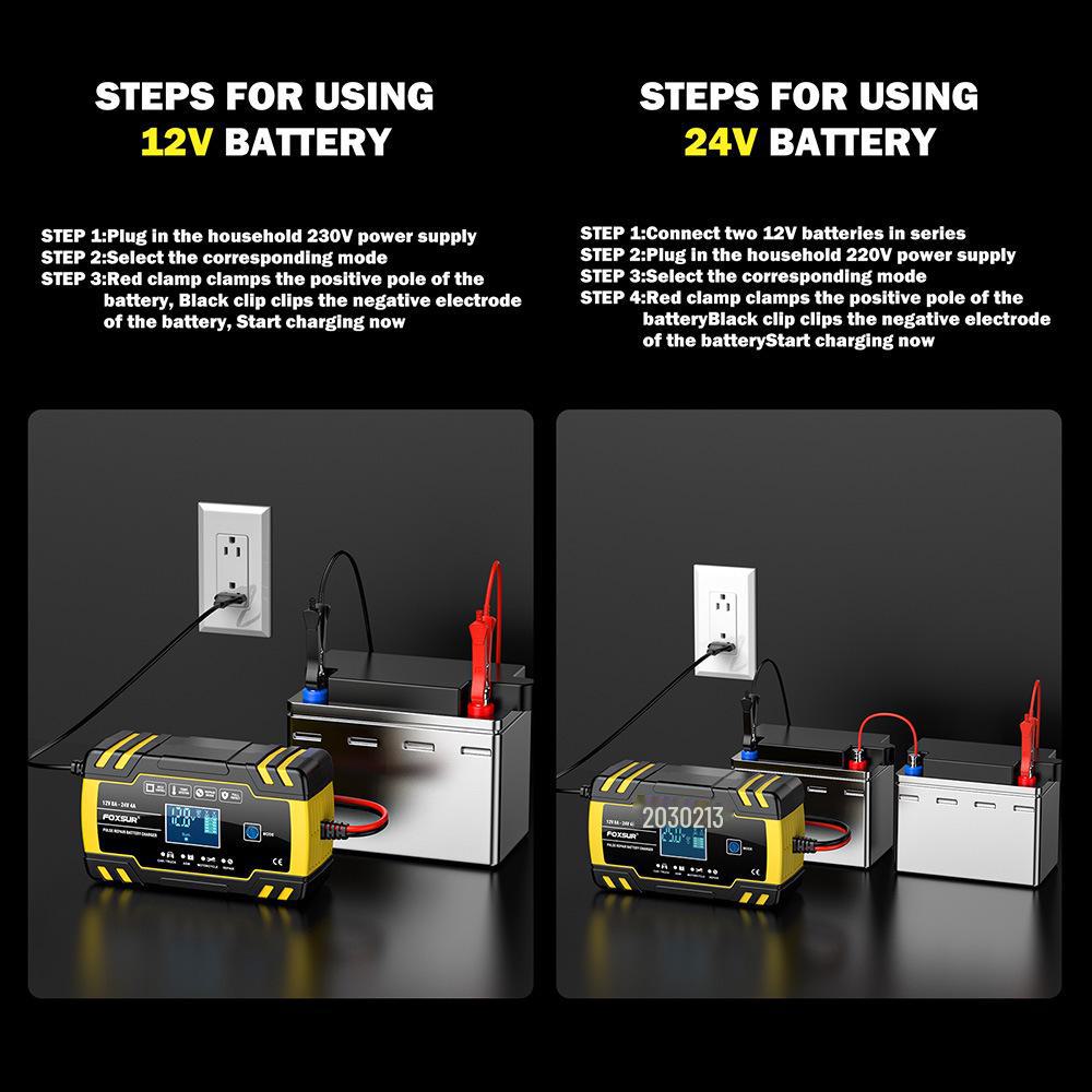 Smart Multi-Stage Automatic Battery Charger & Repair Device