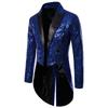 Men Fashion Sequined Tuxedo Jacket For Party Nightclub Performance Outerwear