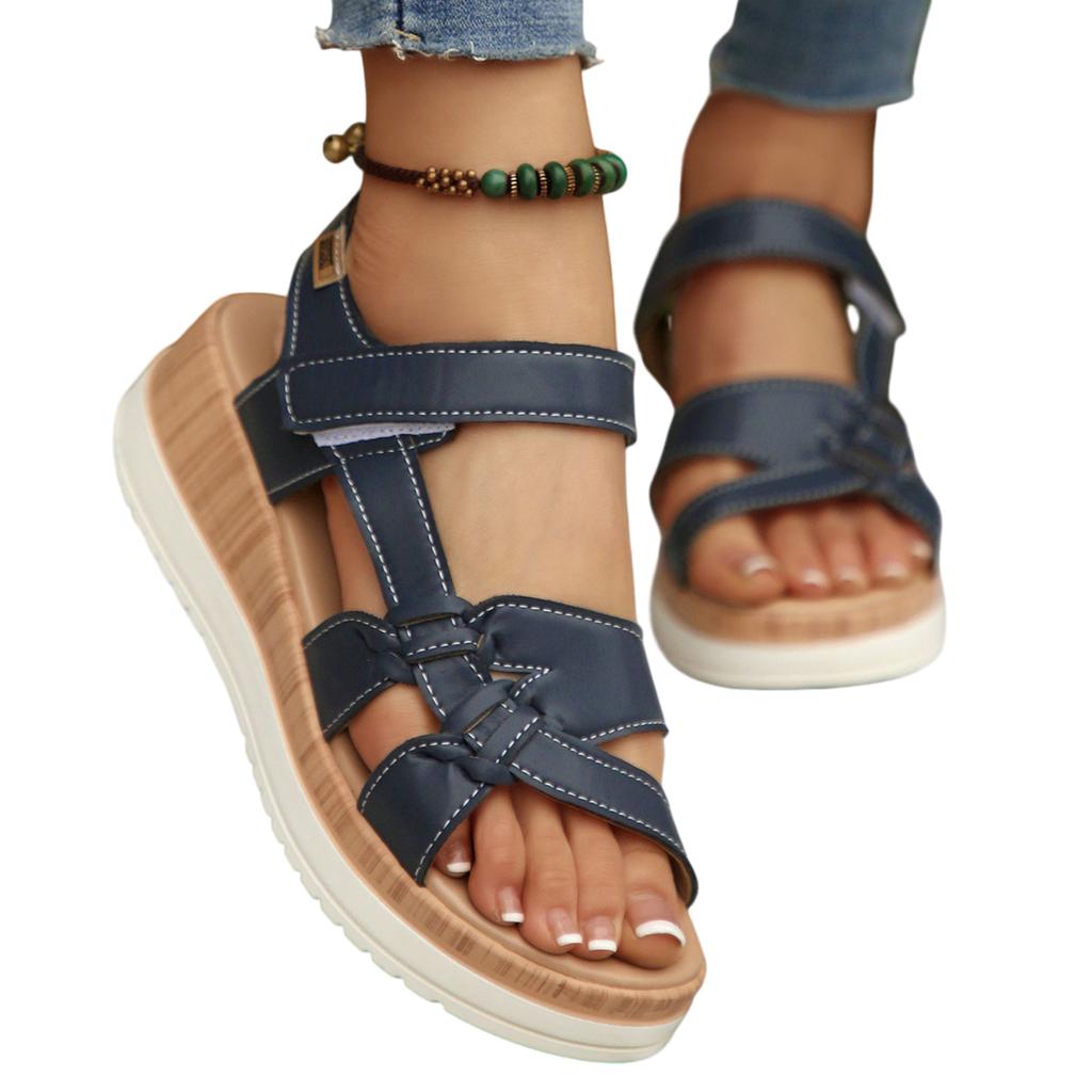 Sandali Donna Estate Scarpe Ortopediche Suola Spessa Sandali Romani Comodi per Piede Largo Sandali da Spiaggia Sandali con Soletta Morbida Scarpe Casual Estive