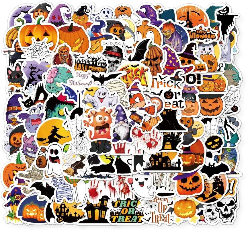 Halloween Festival DIY Stickers Waterproof Laptop Luggage Decals Holiday Decoration Stickers Home Decoration Party Supplies