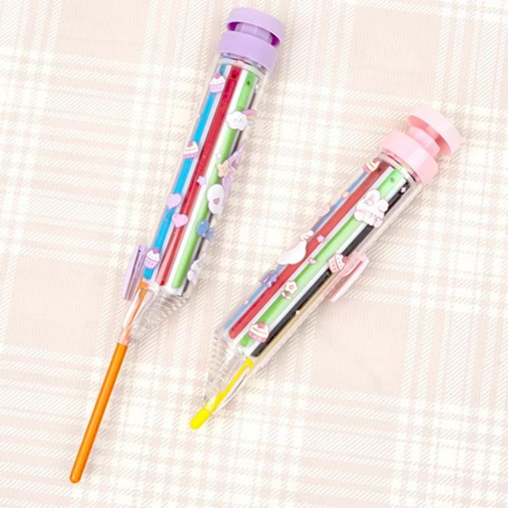 Rotate Kids Crayons 8-in-1 Pressing Crayons New Drawing Pen  Art Graffiti Set
