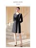 2024 Autumn Hepburn Style Black Round Neck Dress for Women: Elegant, Professional, and Perfect for Commute