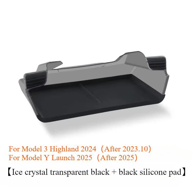 For Tesla Model 3+ Model Y Launch 2025 Under Screen Storage Box Central Control Hidden Storage Organizer Tray Car Accessories