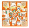 POBING Twill Silk Scarf Women Euro Horse Print Square Scarves Echarpes Foulards Femme Wraps Bandana Lxury Hijab