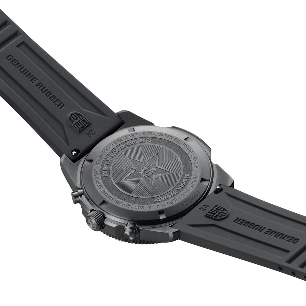 PACIFIC DIVER CHRONOGRAPH 3140 SERIES Luminox SEA Pacific Diver Rubber Strap Military Outdoor Tough Carbon Bezel Black IP Coating 200M Water Resistant