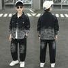 Children's Suits, Boys, Spring and Autumn, Big Boys, Boys, Denim Two-piece Suits, Handsome and Trendy Outer Wear