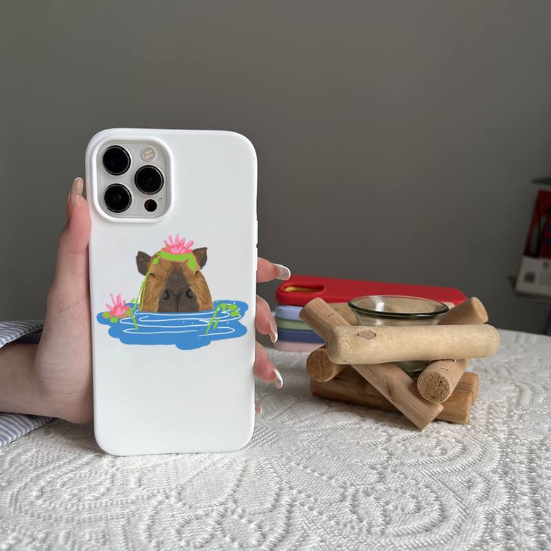 

Чехол для телефона Be Happy Capybara с милым рисунком ярких цветов для iPhone 6 7 8 11 12 13 s mini pro X XS XR MAX Plus iPhone11pro
