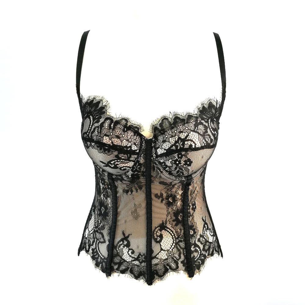 Cross-Border Bestseller: Sexy Lace Strapless Bustier with Cut-Out Design