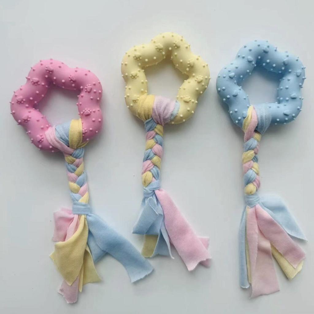 Durable TPR Teething Dog Toys for Golden Retrievers and Corgis - Bite-Resistant Cleaning Sticks and Balls