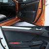 4x Black Leather With Red Stitching Car Door Panel Cover For Honda Civic 16-21