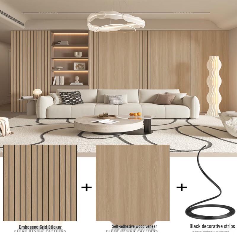 Miaoguagua 3D Linen Textured Wall Sticker