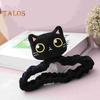 Black Cat Rearview Mirror Cover with Elastic Band Four Seasons Universal Auto SUV Truck Rear View Mirror Plush Cat Decoration Car Interior Accessories