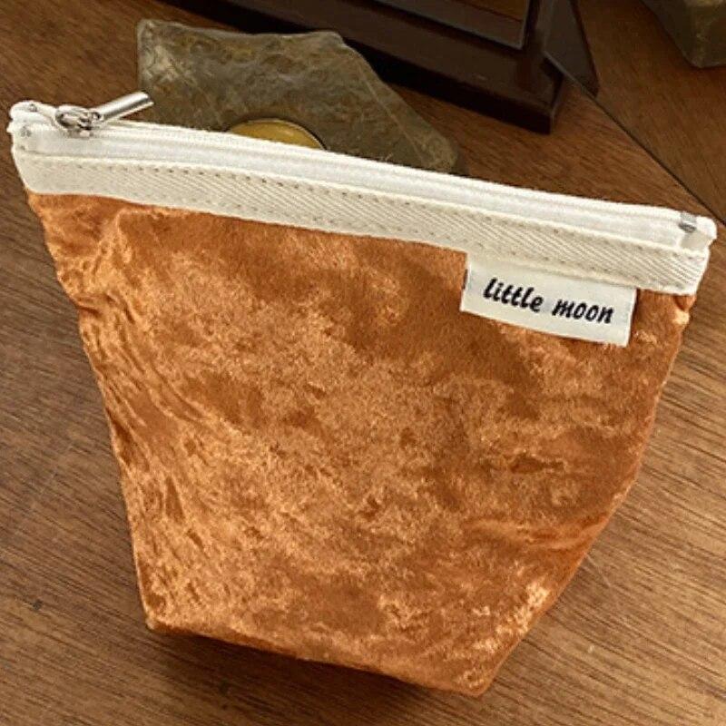 

Красота портмоне губная помада сумка держатель для карт сумка для наушников новый однотонный модный бархатный клатч косметичка косметичка женская оранжевый