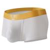 Men's Spring Summer Ice Silk Space Warehouse Free From Stripping Side Opening Double U Convex Bag Quad Briefs