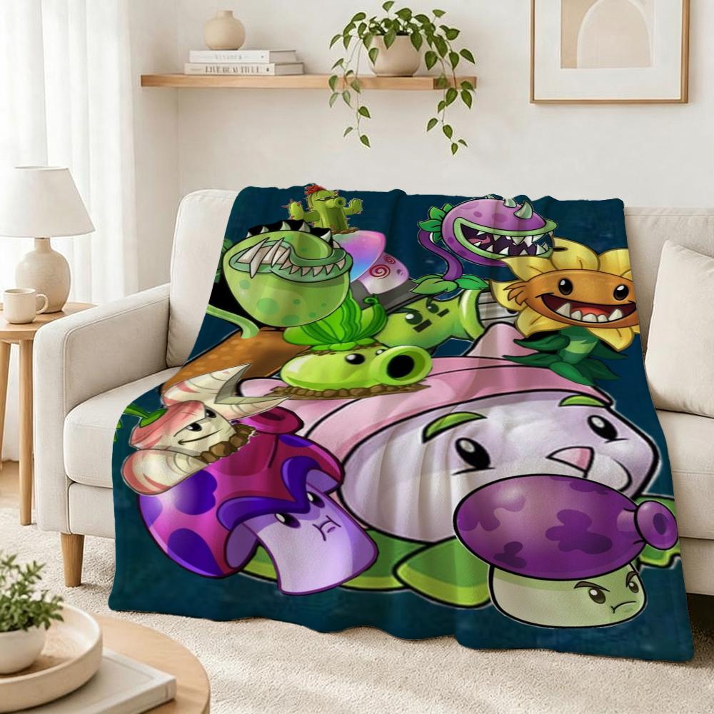 Plants Vs Zombies Game Blanket Sofa Blanket Home Decor Air Conditioning Blanket Nap Blanket Machine Washable