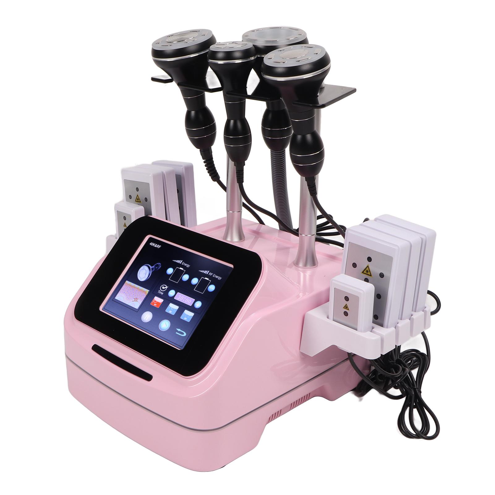 

5 в 1 аппарат для коррекции фигуры 40K RF многофункциональный аппарат для сжигания жира и кавитации красоты розовый Великобритания EU Plug