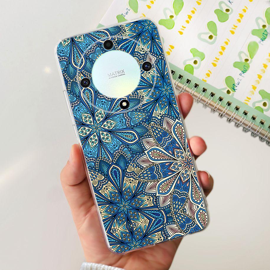 For Honor X9b 5G Case 2023 Fashion Flower Clear Silicone Soft Back Cover For Honor X9a RMO-NX1 Funda HonorX9 X 9 X 9B X 9A Coque