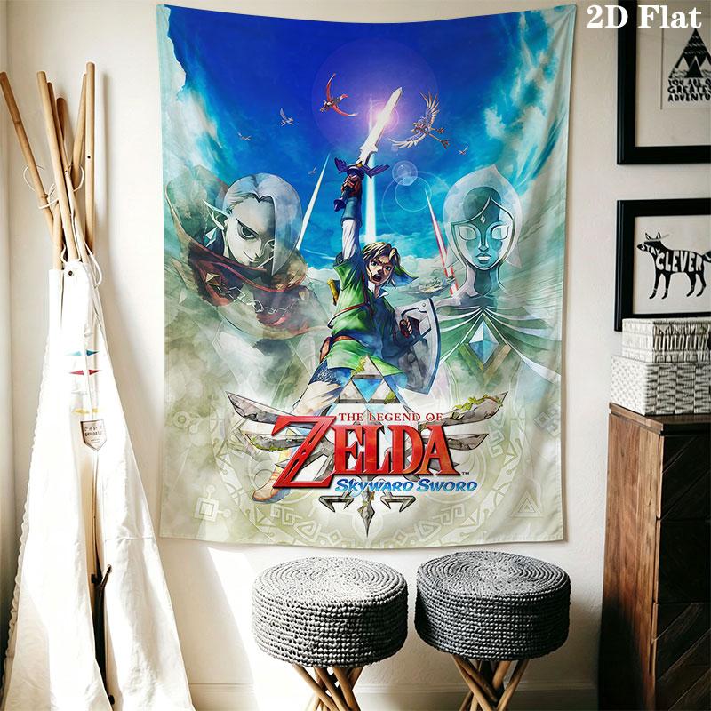 Legend of Zelda Wall Hanging Printed Fabric Blanket Decorative Tapestries for Bedroom Living Room Home Decor