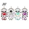 Spooky Home Decor Halloween Ghost Wind Chime Decoration, Vintage Sun Catcher with Faux Crystal Window Hanging Decoration Drops Tassels, Acrylic