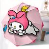 1pc My Melody Automatic Folding Umbrella, Portable Collapsible Design, 8-Rib Iron Frame, , All-Season Casual Outdoor Accessory Yy0901106